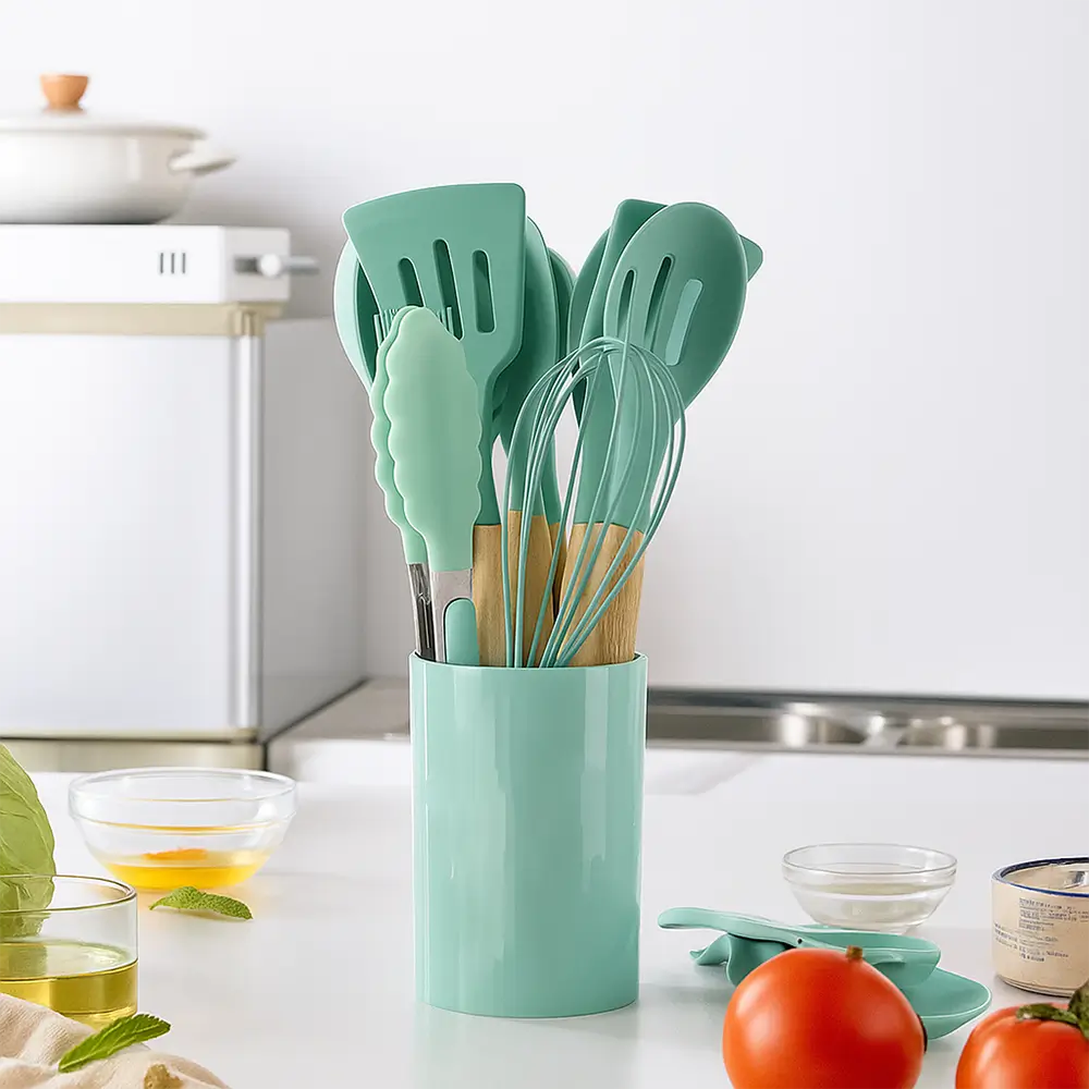 Kit Cozinha Fácil – Jogo de Cozinha com 12 Peças de Silicone