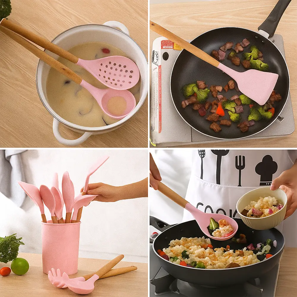 Kit Cozinha Fácil – Jogo de Cozinha com 12 Peças de Silicone