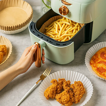 Kit Formas de Papel PaperFit para AirFryer – 50 UNIDADES Antiaderente