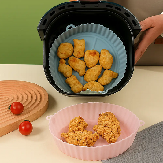 Kit Formas de Silicone AssaBem para AirFryer – Redonda e Quadrada