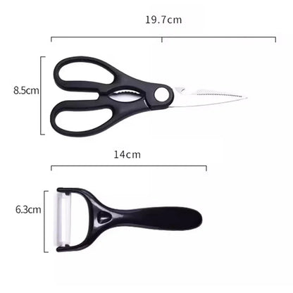 Kit Cozinha Profissional 6 Peças – INCLUI Descascador e Tesoura