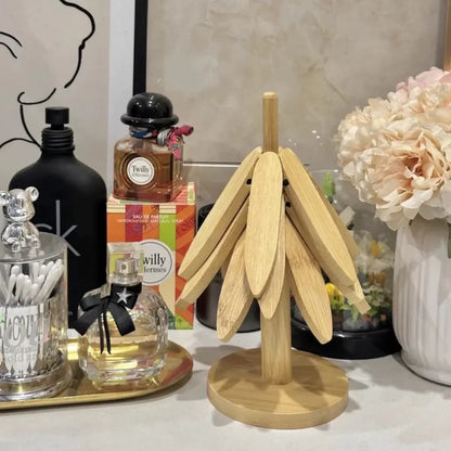 Descanso de Panela Dobrável Árvore de Bambu